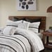Black and White King Boho 3-Piece Striped Cotton Duvet Set