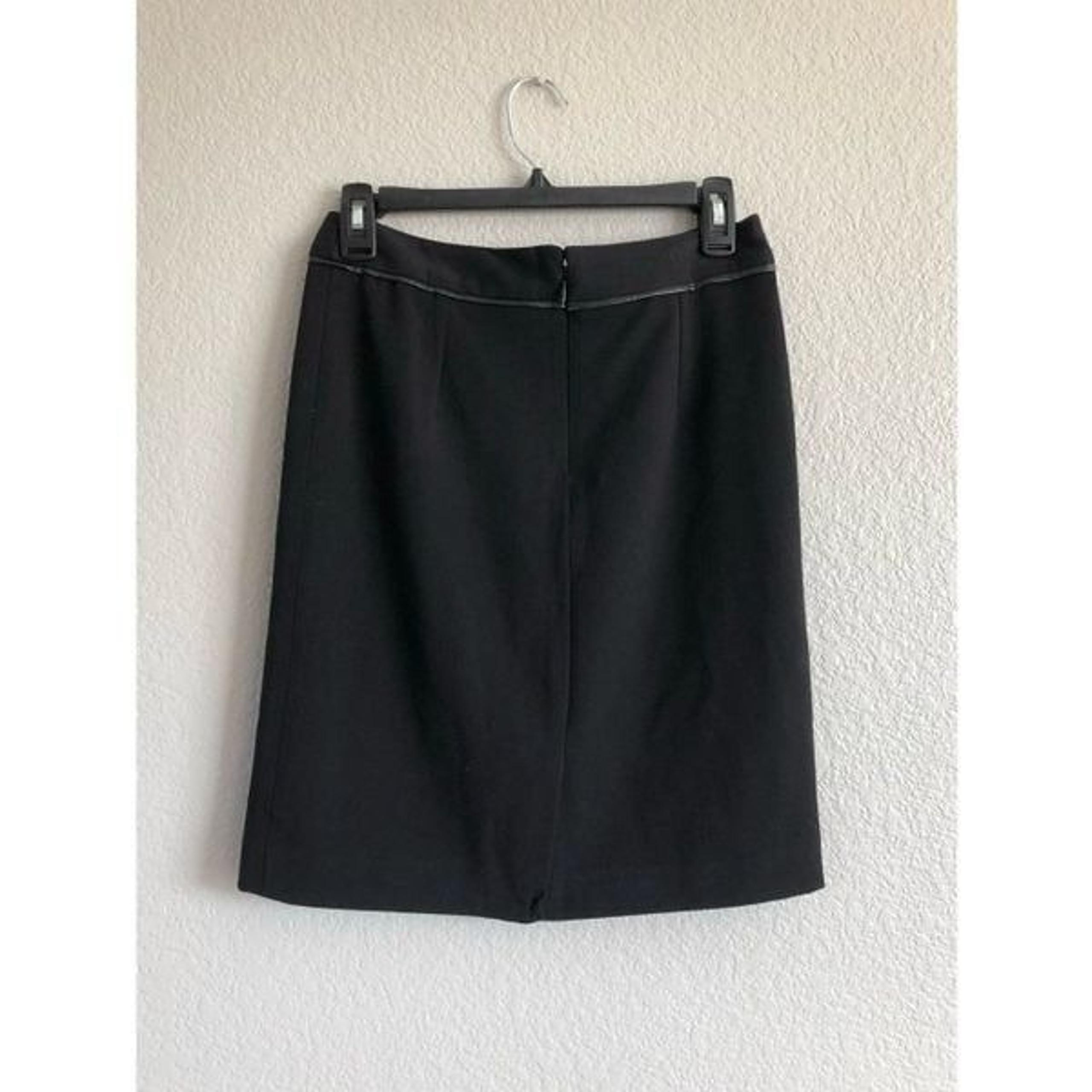 Black Pencil Skirt Waist Detail 0 - Amanda & Chelsea