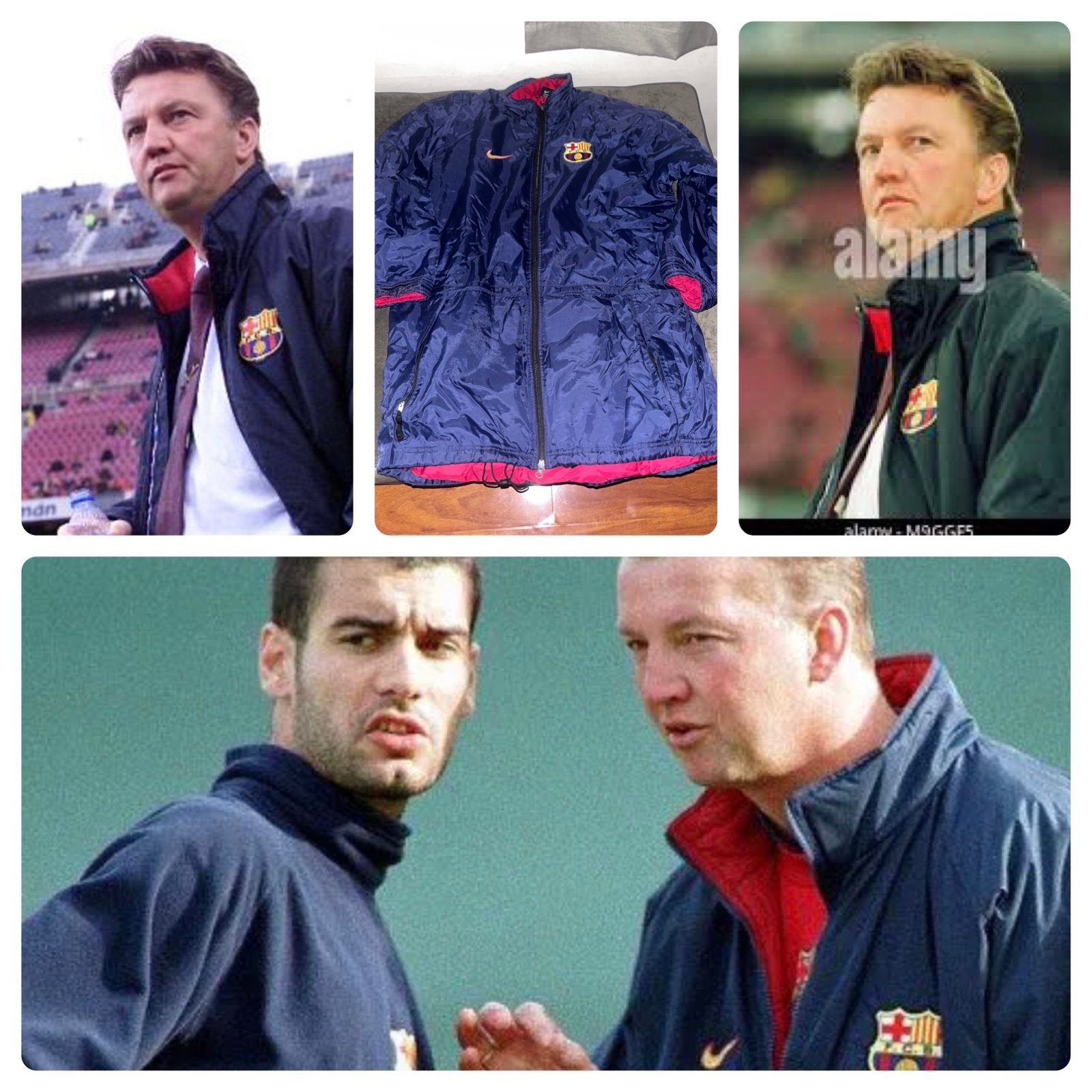 Rare NIKE FC Barcelona Y2K 99/00 Soccer Training Parka Jacket Mens Medium