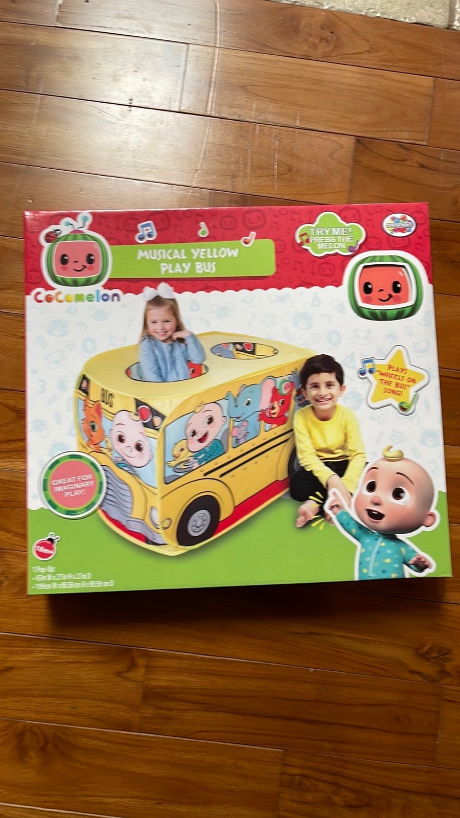 Coco melon musical play tent bus pop up play hut new in box