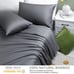 100% Cooling Bamboo_ Sheets Queen Set,Dark Grey -kbbx7