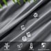 100% Cooling Bamboo_ Sheets Queen Set,Dark Grey -kbbx7