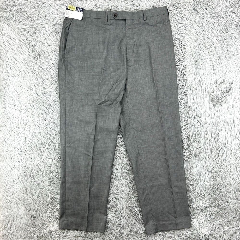 Ralph Ralph Lauren Pants Men's 37.5X30 Gray NWT Dressy Preppy Flat Front