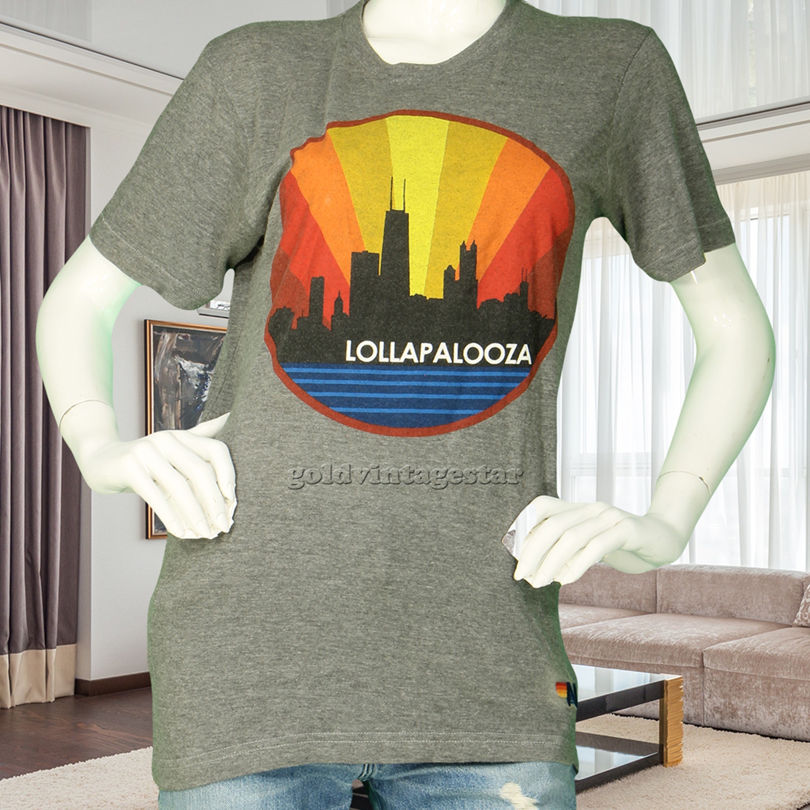 Aviator Nation Lollapalooza Concert Tour Music Festival Hip Hop Tee T Shirt S