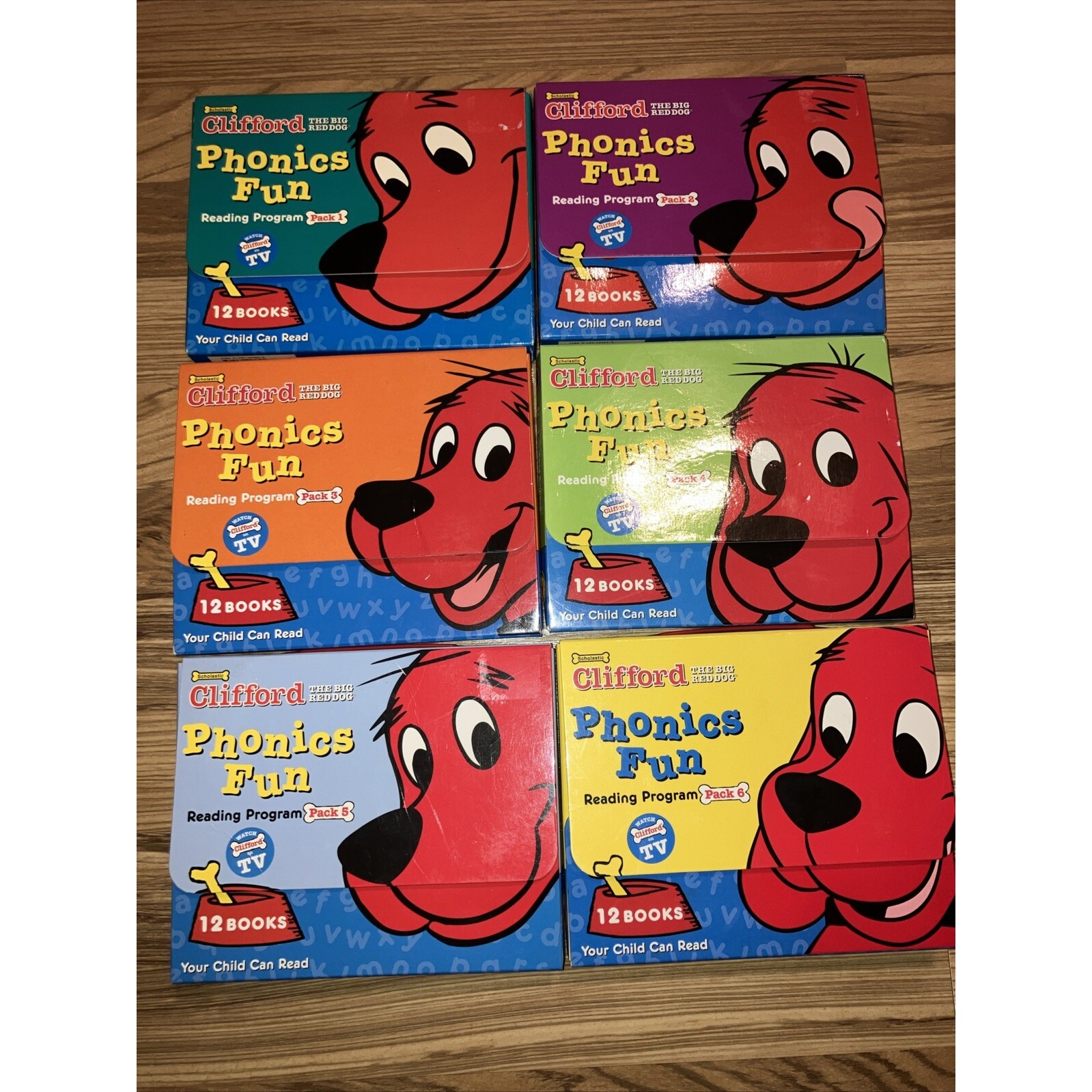 Clifford the Big Red Dog Phonics Fun Complete Set Of 6 Sets
