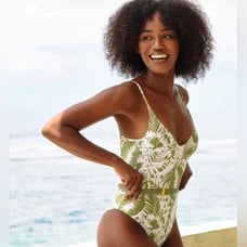 NEW! Kenny Flowers Watercolors THE BALI Underwire One Piece SZ L