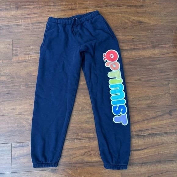 NEW MADHAPPY OPTIMIST NAVY SWEATPANTS SZ SMALL S