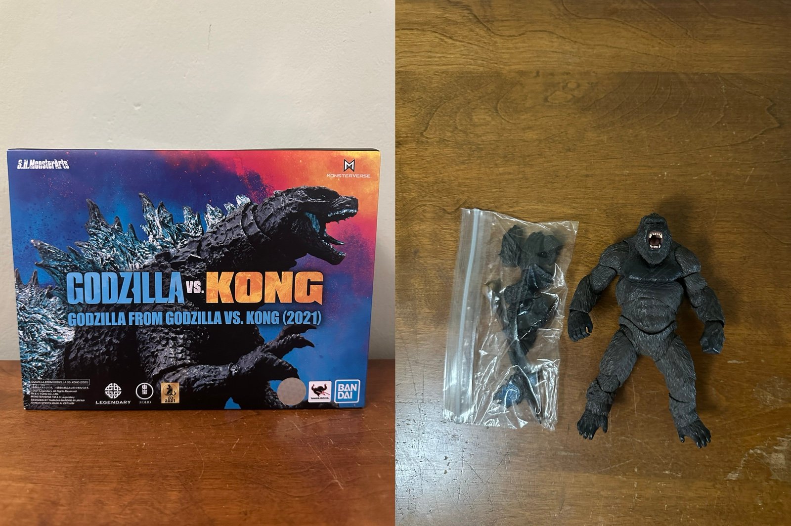 S.H. MonsterArts Godzilla (2021) S.H. MonsterArts Kong (2021)