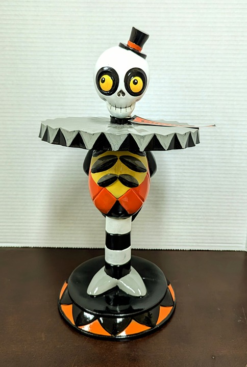 Mr Skeleton Treat Sever 15 1/2 Halloween Decor NWT