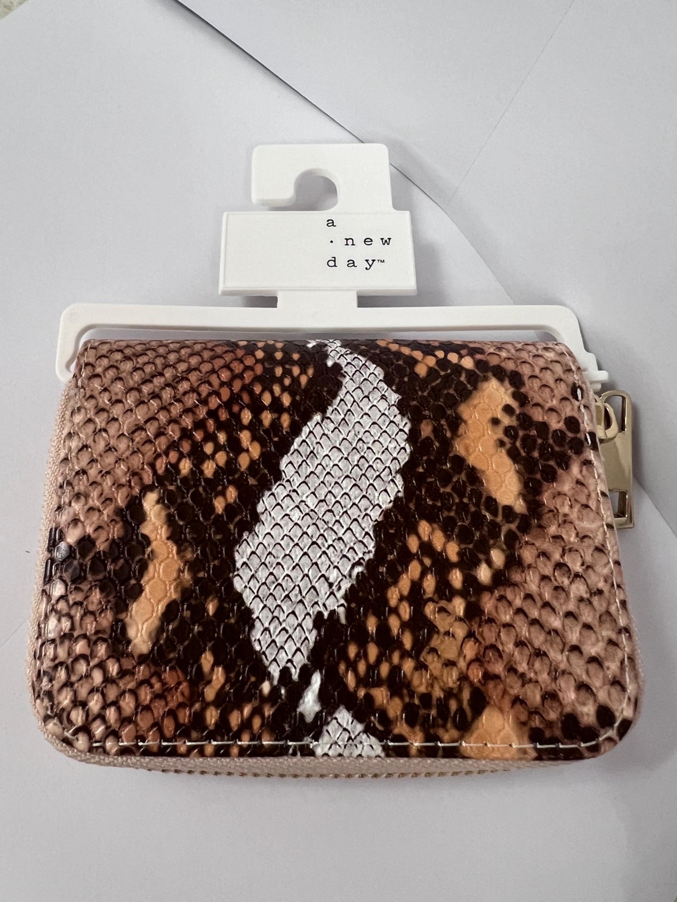 A new day snake print zipper wallet