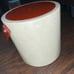 Vtg Morgan Bucket Brigade Ice Bucket Red /White Leather 8.5”x8 Mancave Bar