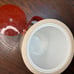 Vtg Morgan Bucket Brigade Ice Bucket Red /White Leather 8.5”x8 Mancave Bar