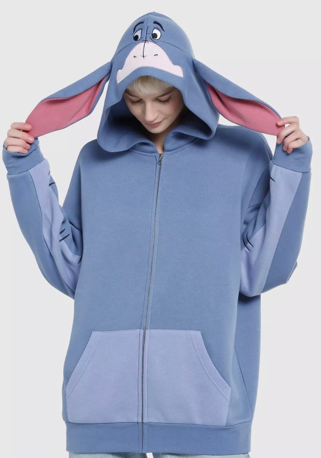 Disney Winnie The Pooh Eeyore Ears & Tail Girls Hoodie