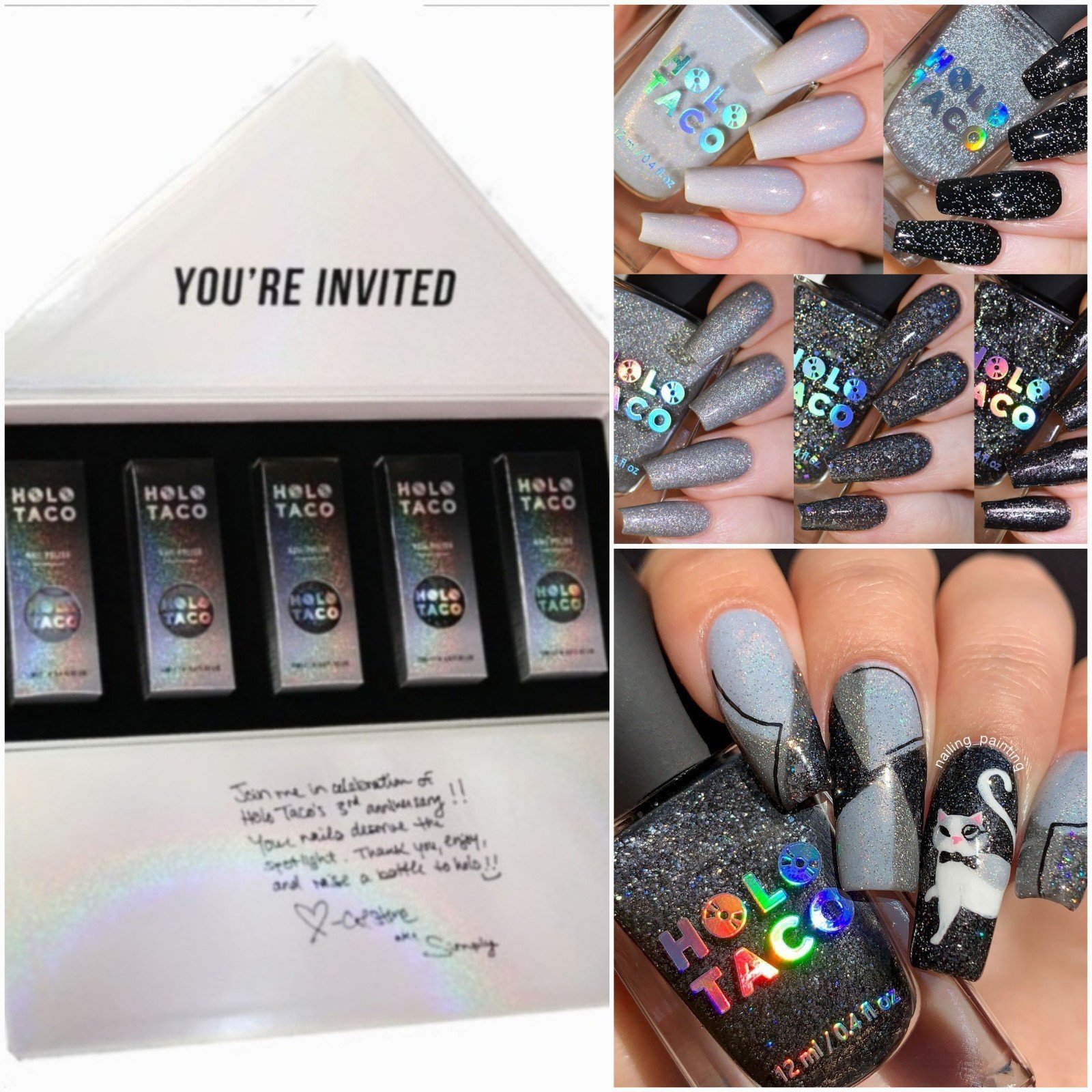 NEW - Holo Taco - 3rd Anniversary Gala Collection Nail Polish July 2022 NIB