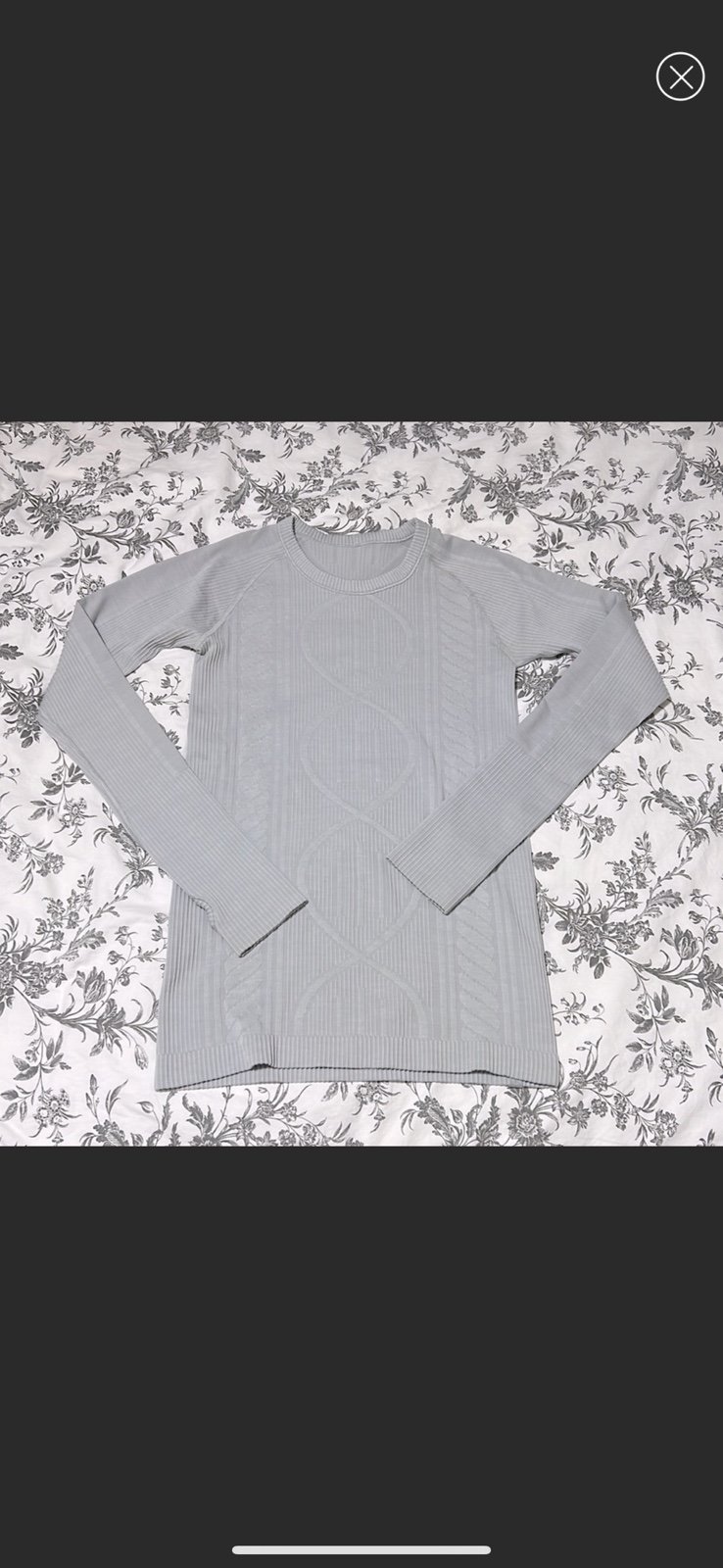 Lululemon Rest Less Pullover Heathered Silver Spoon Light Gray Off White