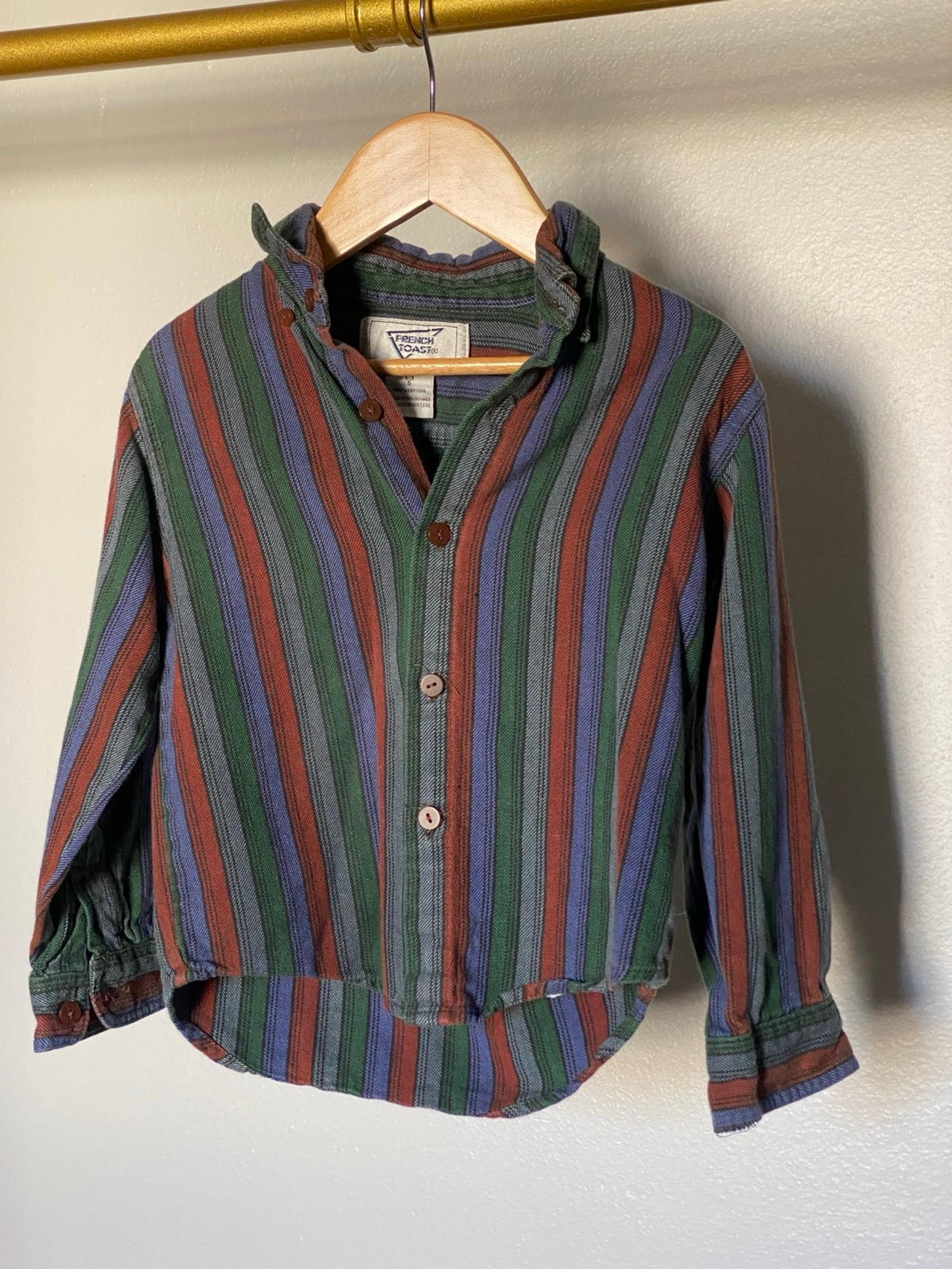 Vintage French Toast striped button down kids size 5 shirt