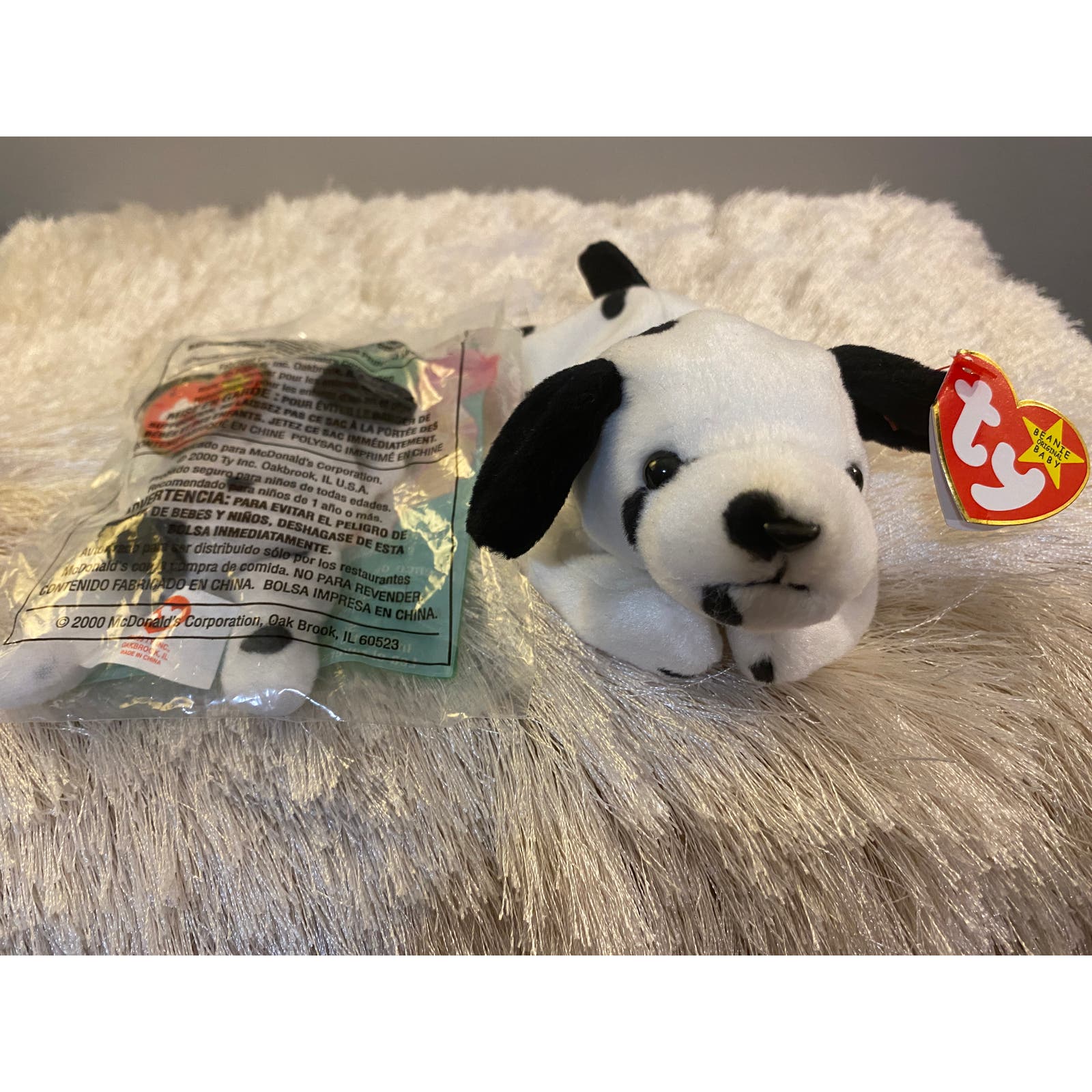 ⭐️ RARE Ty Beanie Baby DOTTY & UNOPENED TEENIE DOTTY - both have TAG ERRORS! ⭐️