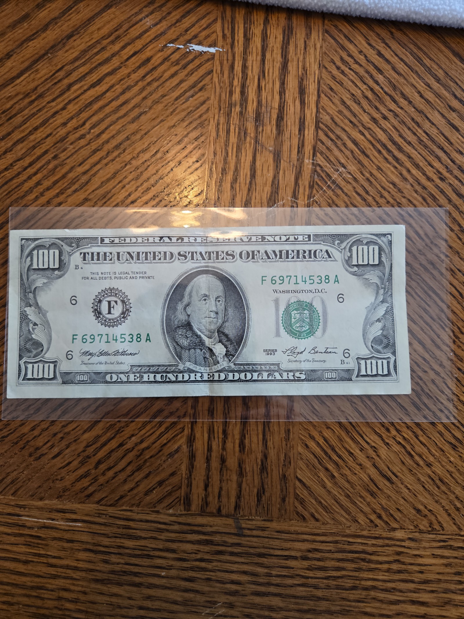 Series 1993 100 Bill