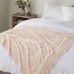New Anthropologie Pink Boho Tassel Fringe Chenille Throw Blanket - 50 x 60