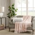 New Anthropologie Pink Boho Tassel Fringe Chenille Throw Blanket - 50 x 60