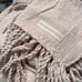 New Anthropologie Pink Boho Tassel Fringe Chenille Throw Blanket - 50 x 60
