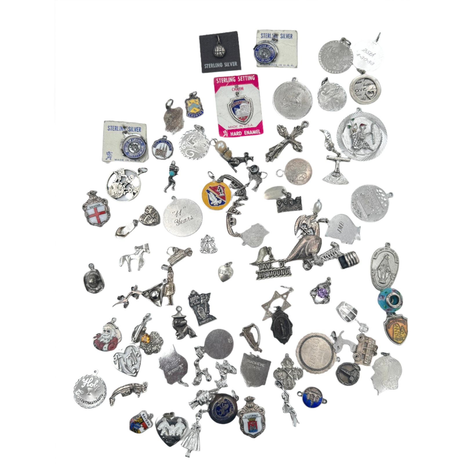 50+ Pieces lot - Sterling Silver Charms and Pendants - 181 grams