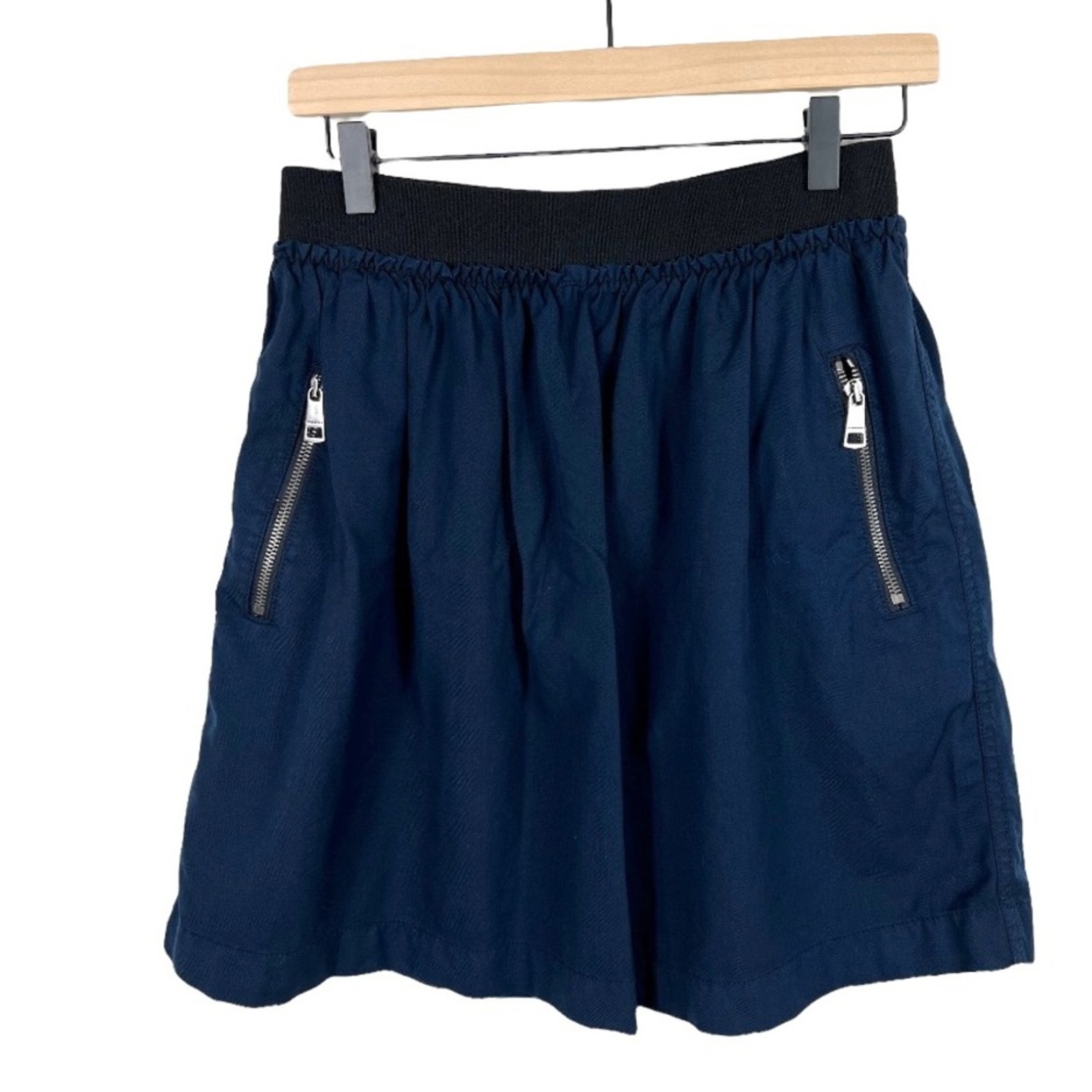 Burberry Brit Wool Twill Elastic Waist Skater Skirt Size 4