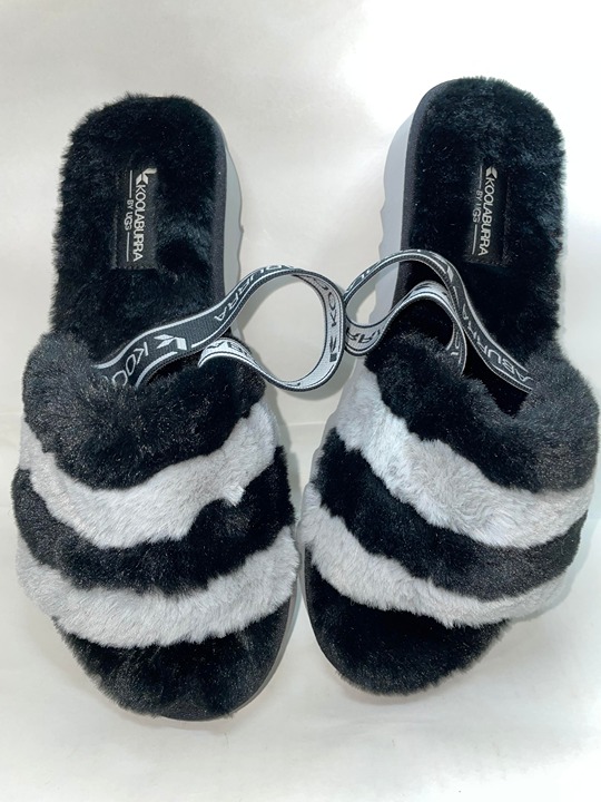 Koolaburra by UGG FUZZ'N II Women's Faux Fur Slipper Sandals Size US 7 New