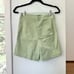 NWT Free People Erin Poplin Vest Shorts Set Two Piece High Rise in Green