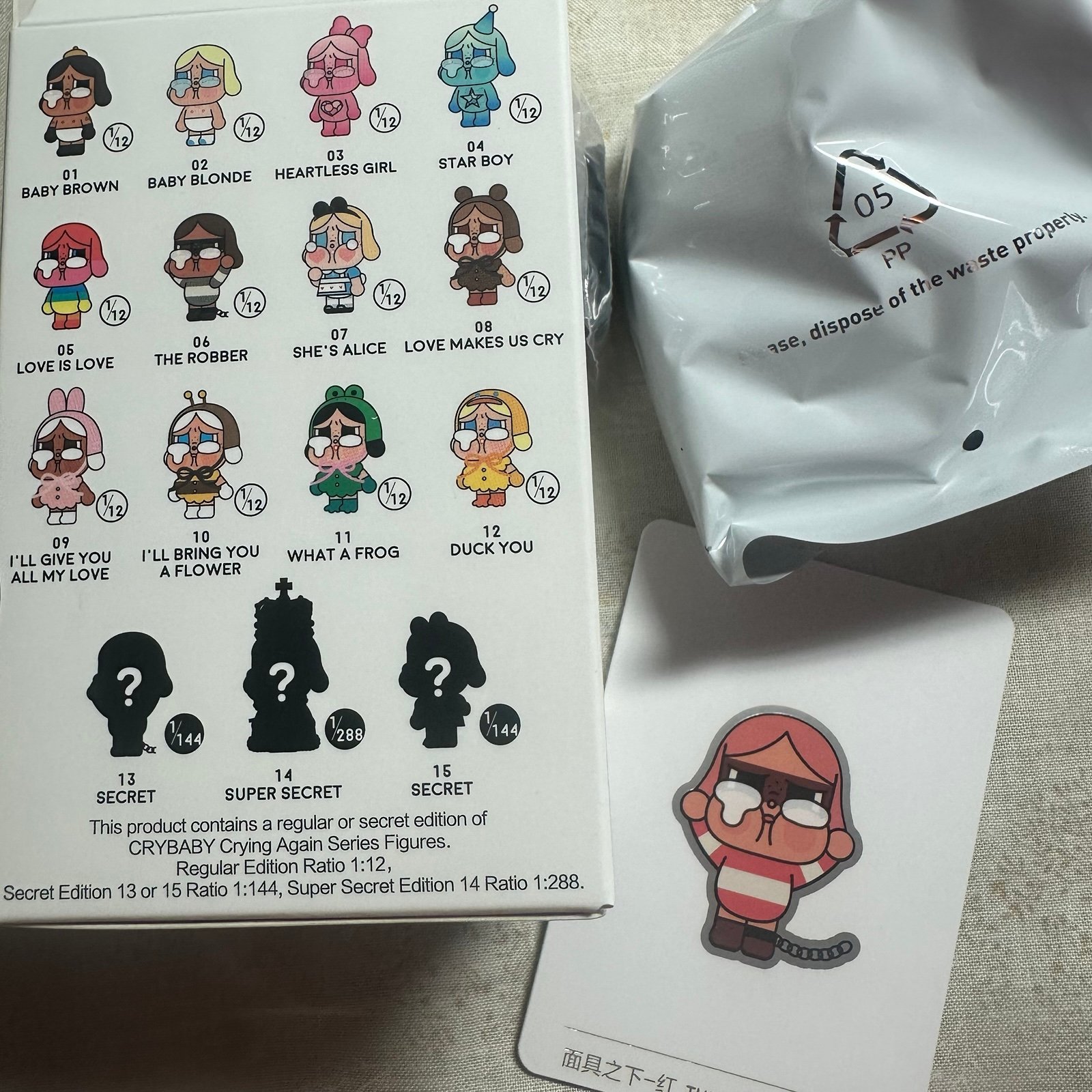 Crybaby Pop Mart SECRET The Robber Red Version (Confirmed)