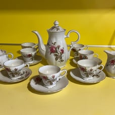 Vintage Antique Japanese Teapot, 5 Cup, And Saucer Set - Wales Japan
