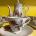 Vintage Antique Japanese Teapot, 5 Cup, And Saucer Set - Wales Japan