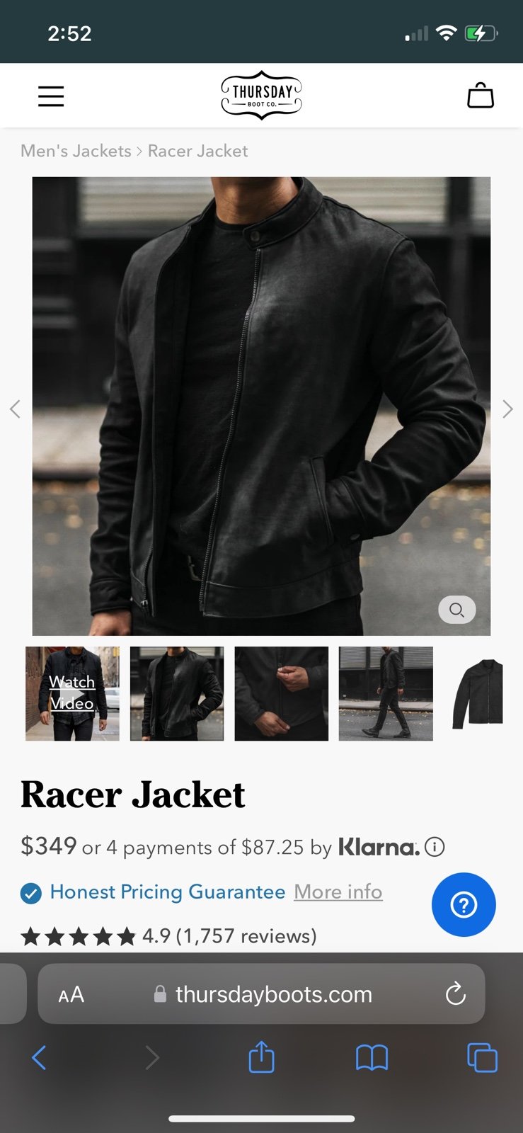 Thursday Boots Racer Jacket
