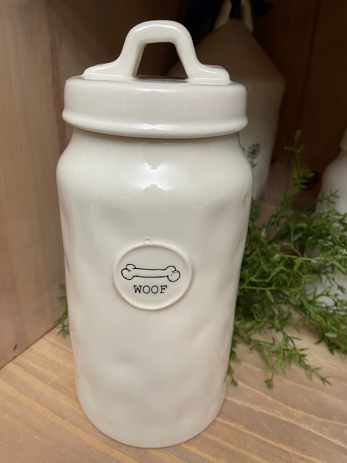 Rae Dunn M Stamped Woof Canister