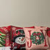 Merry Christmas Let It Snow Joy Stripes Gift Box Throw Pillow Cover