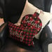 Merry Christmas Let It Snow Joy Stripes Gift Box Throw Pillow Cover