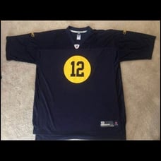 NFL Green Bay Packers Aaron Rodgers blue and gold size men’s 2X jersey EUC RARE