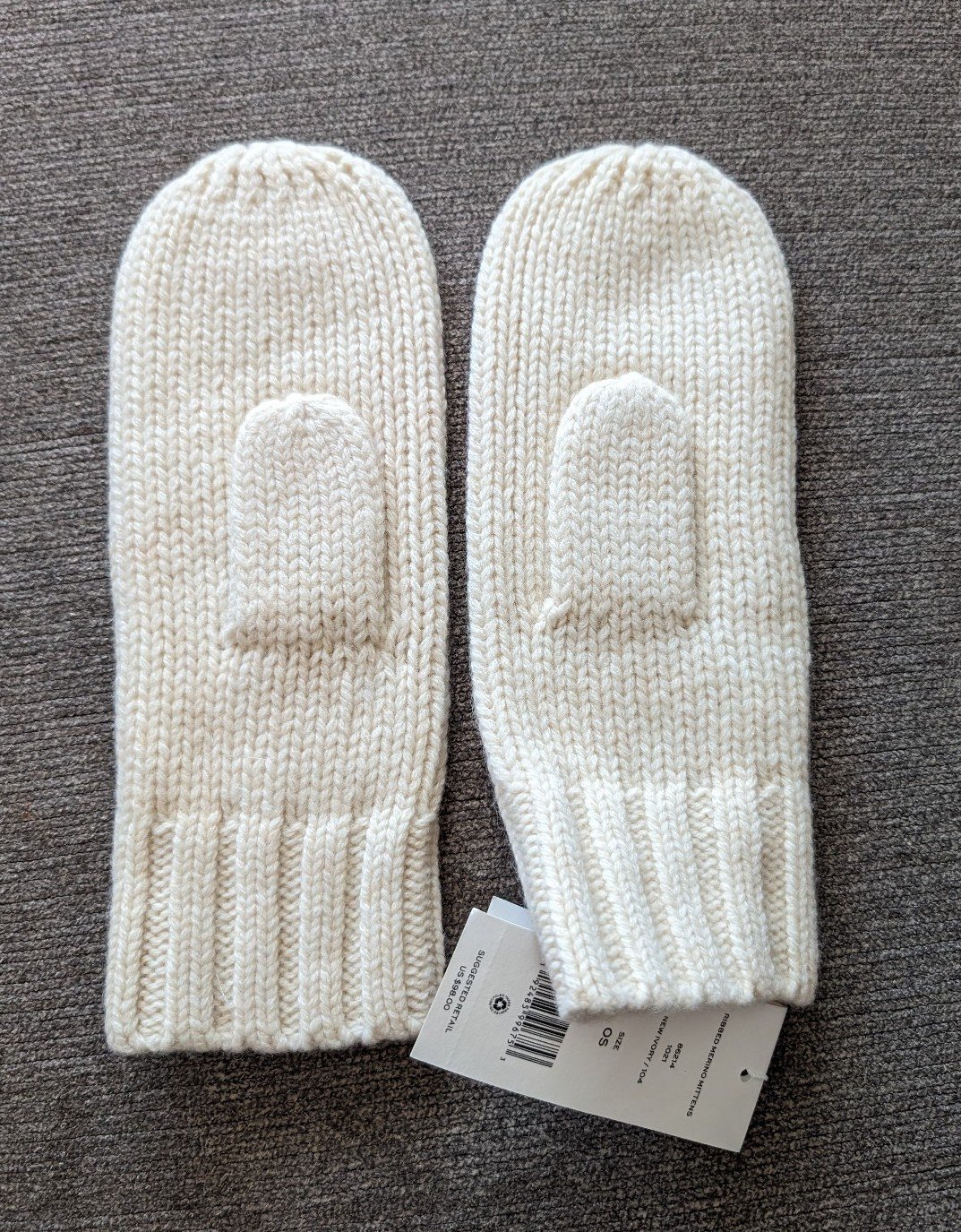 Tory Burch ribbed merino Mittens