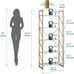 Gold Bookshelf Modern Bookshelf, Storage Shelves 5 Tiers