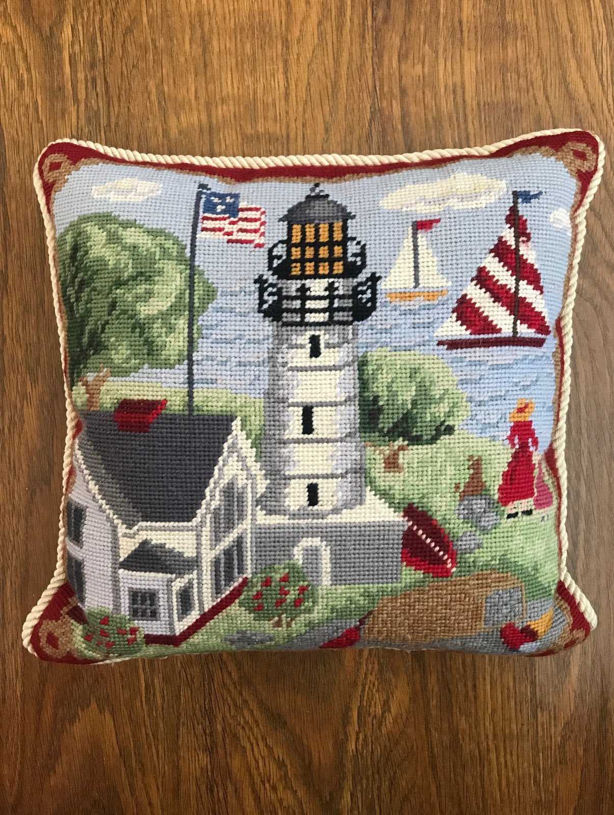 Needlepoint pillow