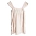 Draper James Maddie Light Pink Striped Babydoll Linen Mini Dress Size L