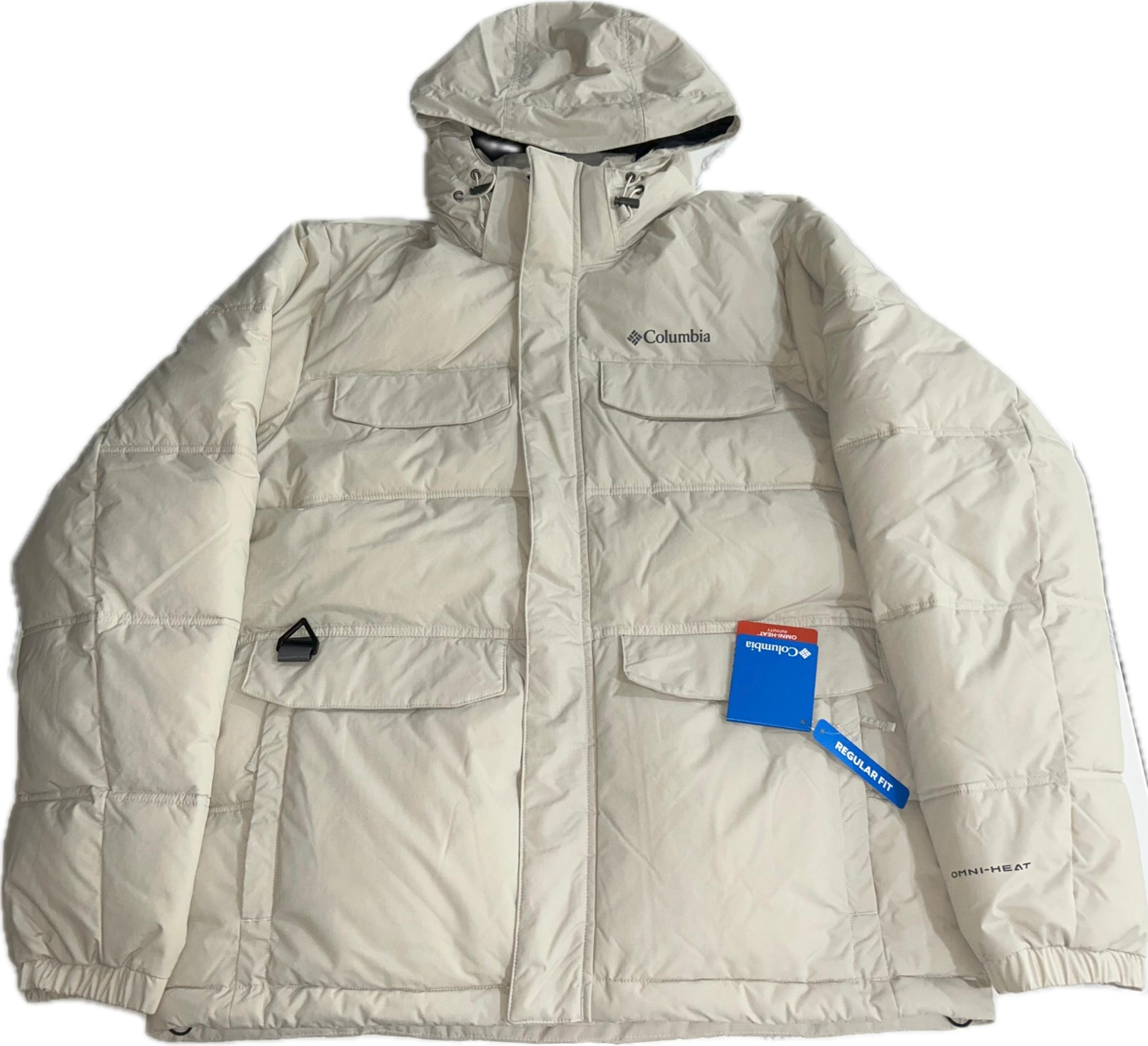 Columbia Beige Landroamer Puffer Jacket Omni-Heat Infinity Men’s Medium New $200