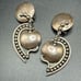 VTG 1994 Signed Brenda Schoenfeld Sterling Silver Clip On Dangle Drop Earrings