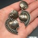 VTG 1994 Signed Brenda Schoenfeld Sterling Silver Clip On Dangle Drop Earrings