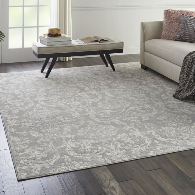 Vintage Farmhouse Grey 7'10 x 9'10 Area Rug-M3DF