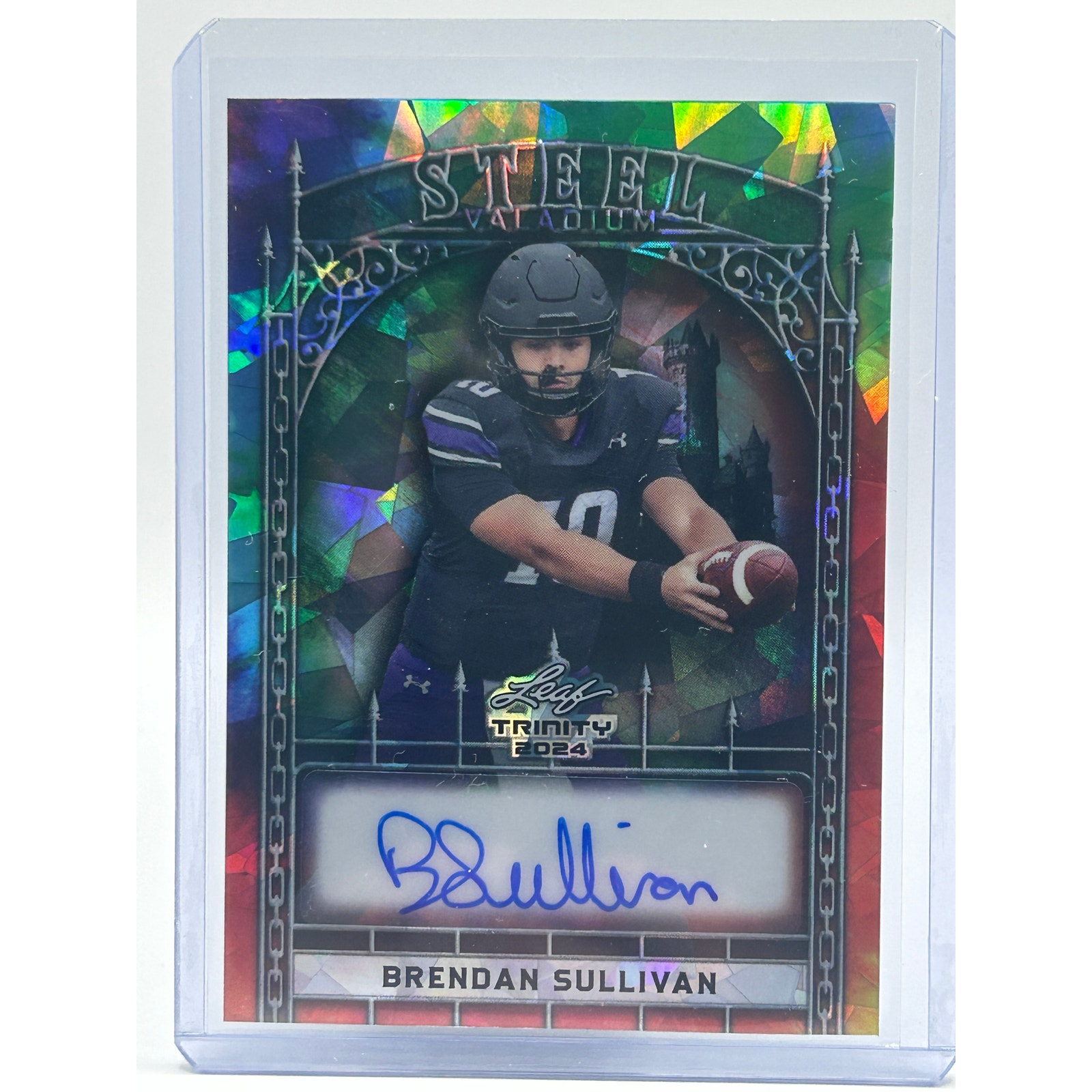 2024 Leaf Trinity Brendan Sullivan Tie-Dye Steel Auto 1/1 SSP Iowa Hawkeyes QB