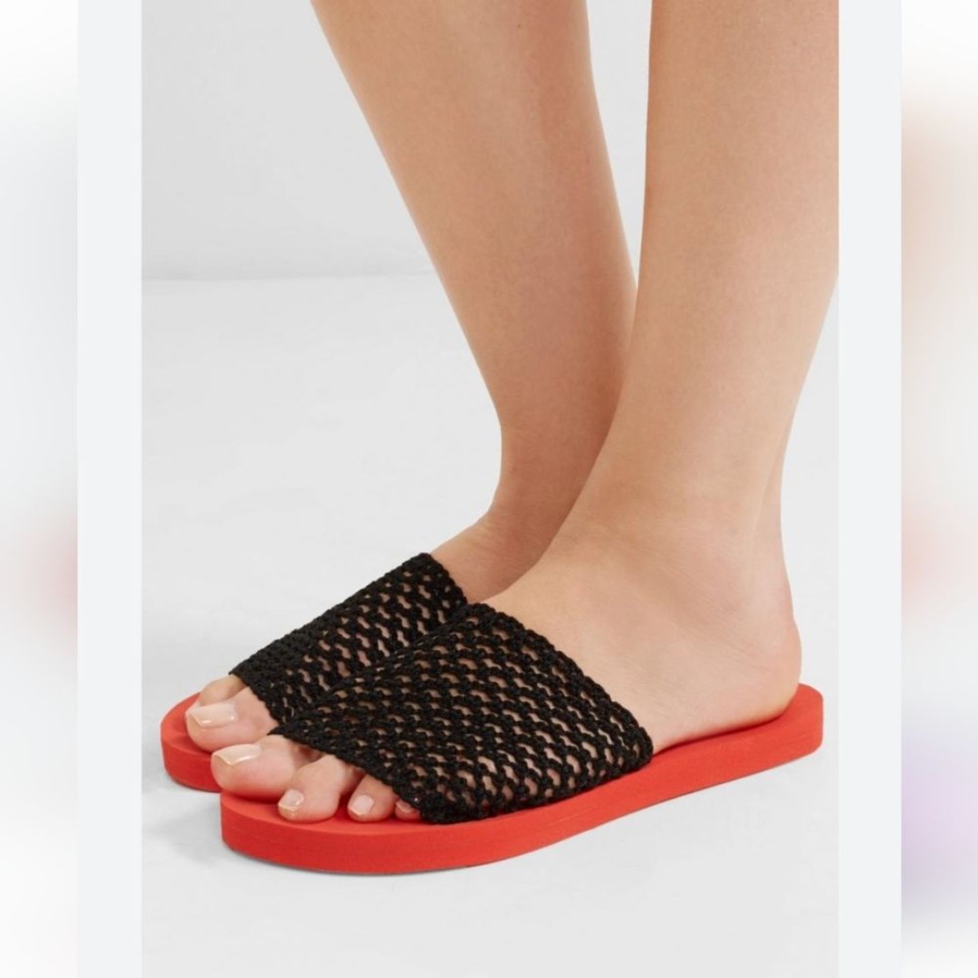 NEW GANNI LIVA CROCHETED SLIDES SIZE 36