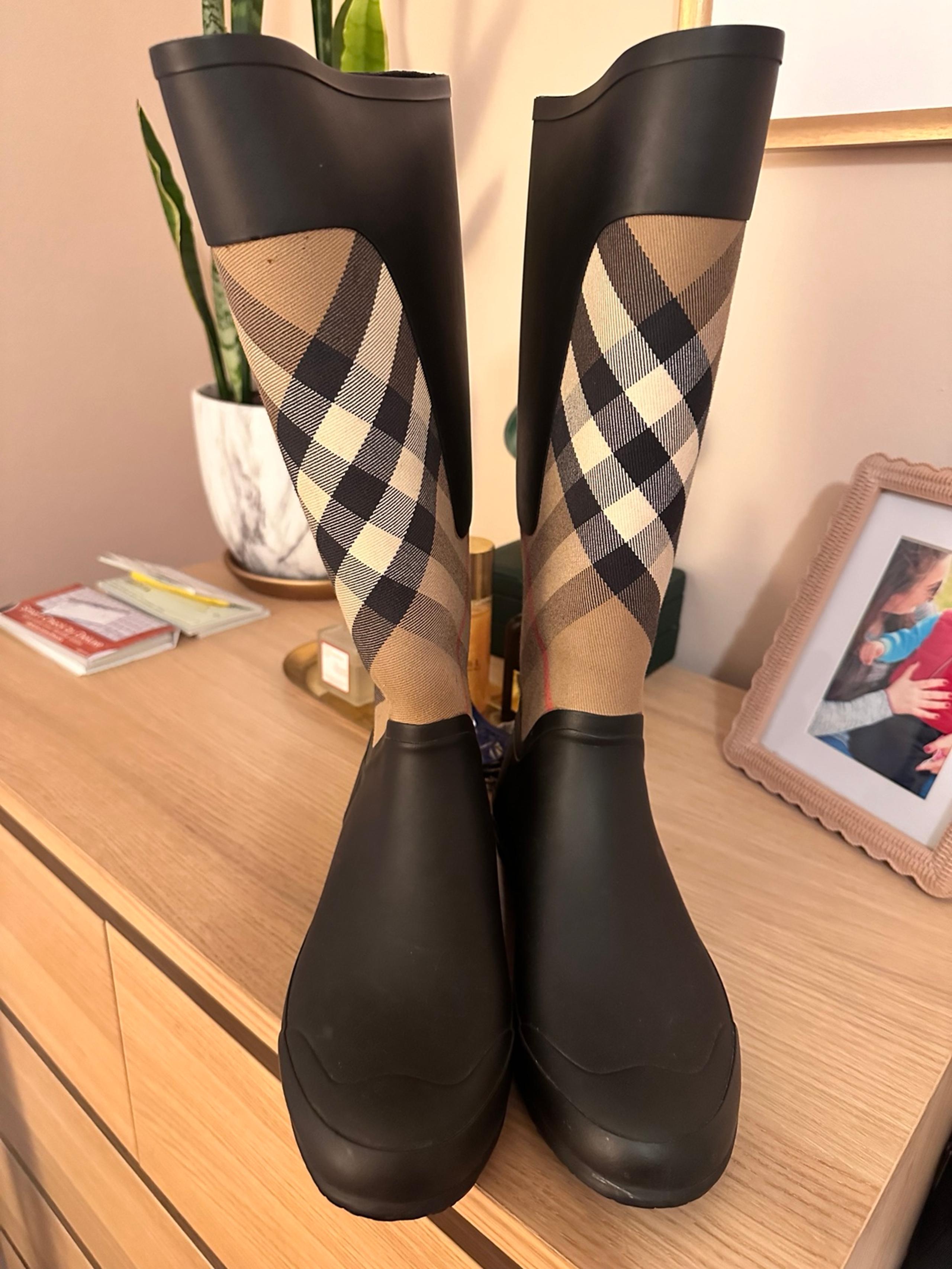 Burberry rain boots