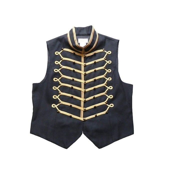 VTG Cambridge Dry Goods Vest Women 16 Military Parade Sleeveless Jacket Wool