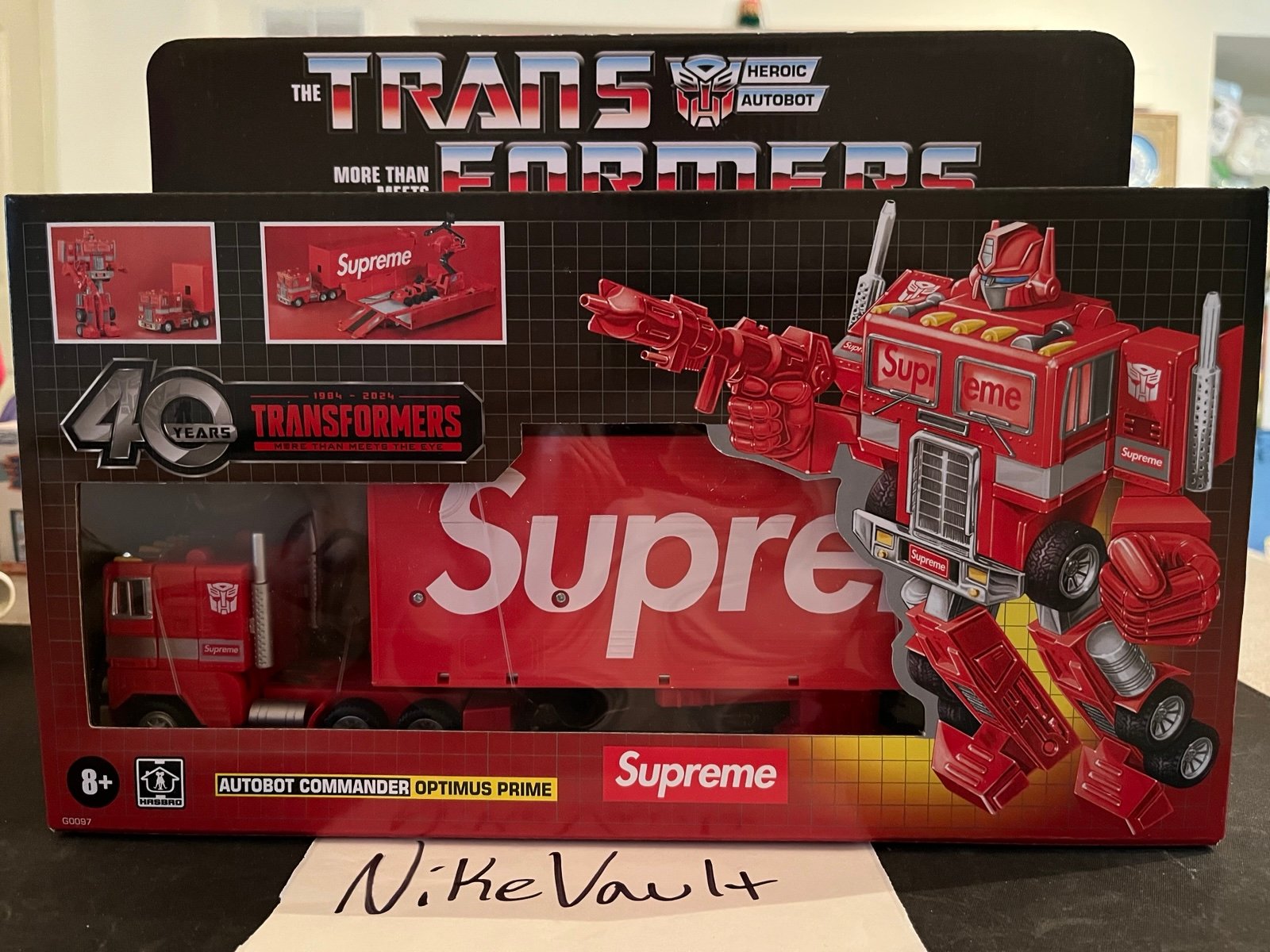 Supreme x Transformers G1 Optimus Prime Figure